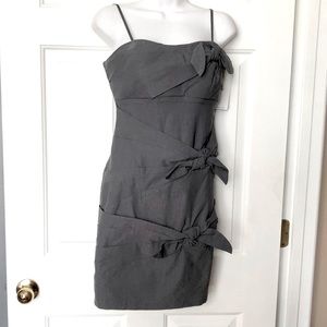 Ruby Rox Gray Bodycon Spaghetti Strap Bow Accent Dress NWT Size 11 Juniors